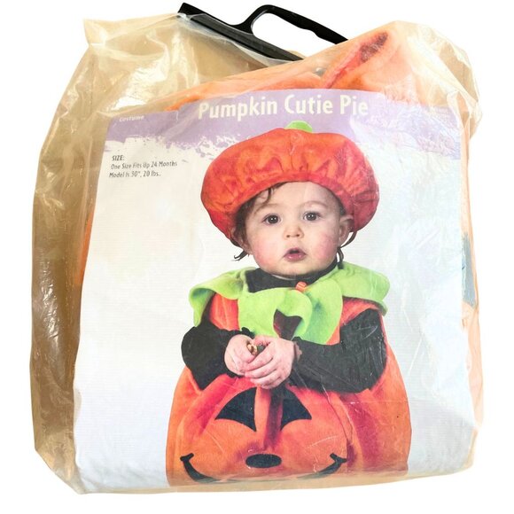 Baby Toddler Pumpkin Cutie Pie Jack-o-lantern Halloween Costume - Up To 24 Mo. - Picture 2 of 6